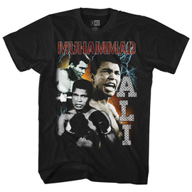 Muhammad Ali-Bootleg-Black Adult S/S T-Shirt - Black
