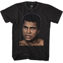Muhammad Ali-Big Face-Black Adult S/S T-Shirt - Black