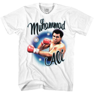 Muhammad Ali Airbrush Punch Adult T-Shirts