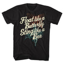Muhammad Ali-Sting Like A Bee-Black Adult S/S T-Shirt - Black