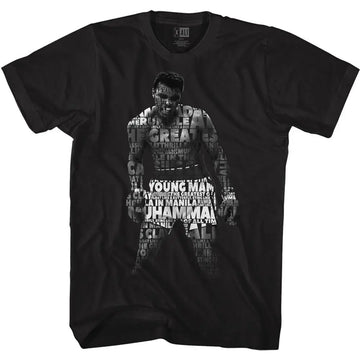 Muhammad Ali-Quote Me-Black Adult S/S T-Shirt - Black