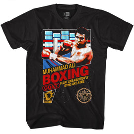 Muhammad Ali-Boxing-Black Adult S/S T-Shirt - Black
