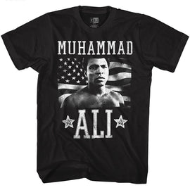 Muhammad Ali-Ali America-Black Adult S/S T-Shirt - Black