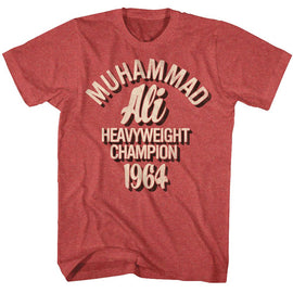 Muhammad Ali-Hc64-Red Heather Adult S/S T-Shirt - Red Heather