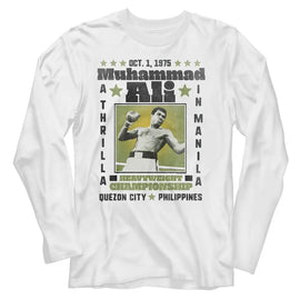 Muhammad Ali-Muhammad Ali A Thrilla-White Adult L/S T-Shirt - White