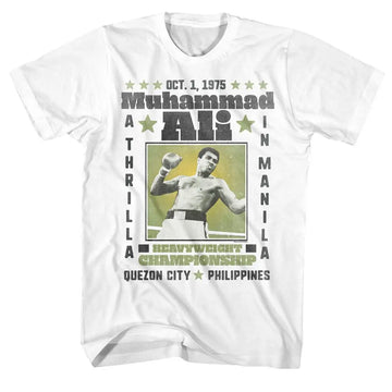 Muhammad Ali-A Thrilla-White Adult S/S T-Shirt - White