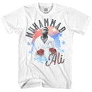 Muhammad Ali-Alirwb-White Adult S/S T-Shirt - White