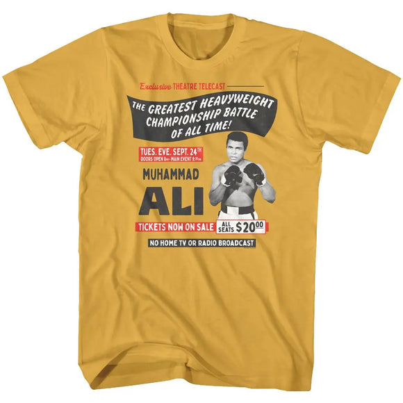 Muhammad Ali-Telecast-Ginger Adult S/S T-Shirt - Ginger