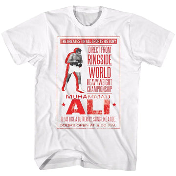 Muhammad Ali-Ali Poster-White Adult S/S T-Shirt - White