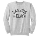 Muhammad Ali-Muhammad Ali Cassius-Gray Heather Adult L/S Sweatshirt-S - Gray Heather