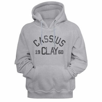Muhammad Ali Cassius Gray Heather Adult Hooded Sweatshirt