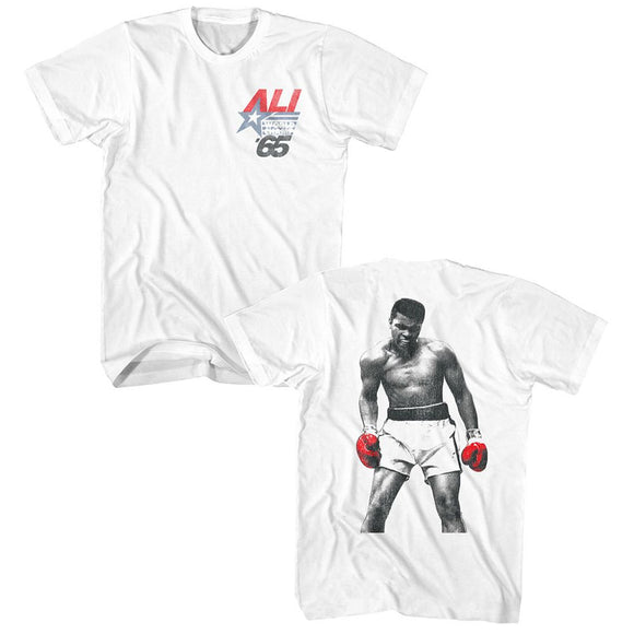 Muhammad Ali-Muhammad Ali World Champ-White Adult S/S T-Shirt ***F&B***-S - White