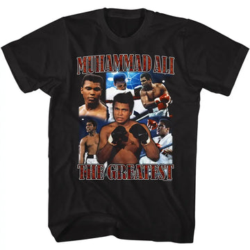 Muhammad Ali-Muhammad Ali Collage-Black Adult S/S T-Shirt - Black