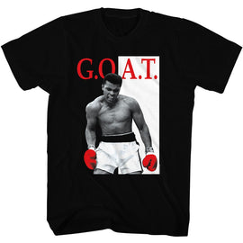 Muhammad Ali-Muhammad Ali Goat-Black Adult S/S T-Shirt - Black