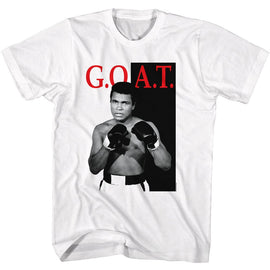 Muhammad Ali-Ali Greatest Of All Time-White Adult S/S T-Shirt - White