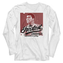Muhammad Ali-Muhammad Ali Impossible Is Nothing-White Adult L/S T-Shirt - White