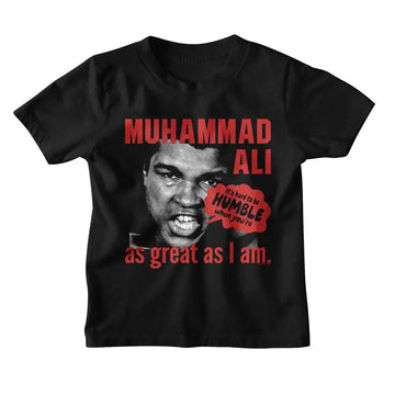 Muhammad Ali-Muhammad Ali Hard To Be Humble-Black Youth S/S T-Shirt-Xs (5-6) - Black