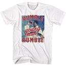 Muhammad Ali-Ali Rumble Young Man-White Adult S/S T-Shirt - White
