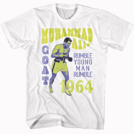Muhammad Ali-Ali Rumble Young Man Rumble-White Adult S/S T-Shirt - White