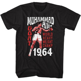 Muhammad Ali-Muhammad Ali World Heavy Weight Champ-Black Adult S/S T-Shirt - Black