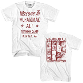 Muhammad Ali-Muhammad Ali Welcome To Camp-White Adult S/S T-Shirt ***F&B***-S - White