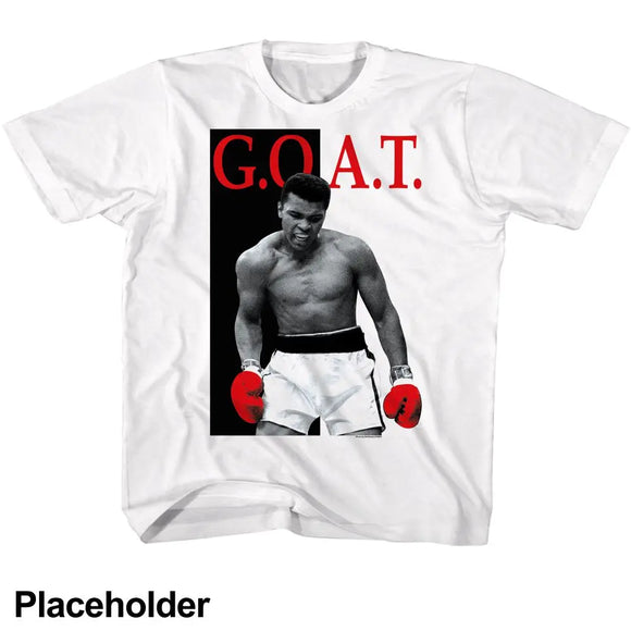 Muhammad Ali-Muhammad Ali Goat Again-White Youth S/S T-Shirt-Xs (5-6) - White