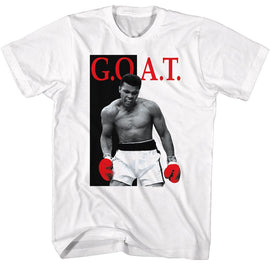 Muhammad Ali-Ali Goat Again-White Adult S/S T-Shirt - White