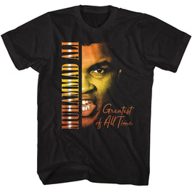 Muhammad Ali-Muhammad Ali Warm Gradients-Black Adult S/S T-Shirt - Black