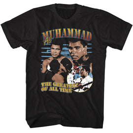Muhammad Ali-Muhammad Ali Collage-Black Adult S/S T-Shirt - Black