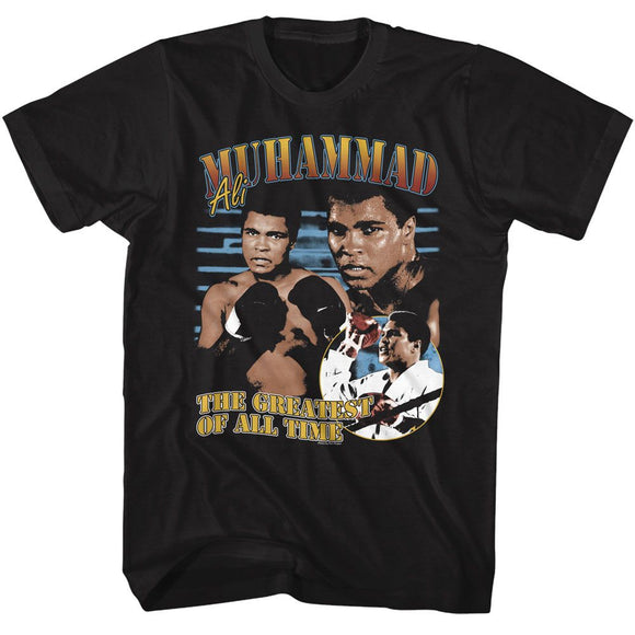 Muhammad Ali-Muhammad Ali Collage-Black Adult S/S T-Shirt - Black