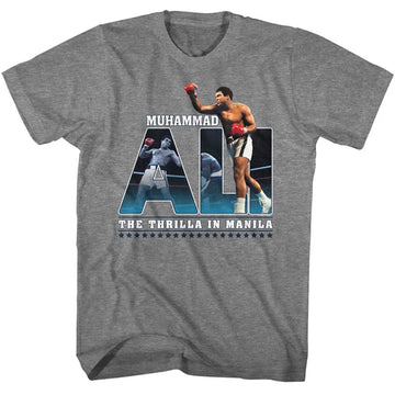 Muhammad Ali-Muhammad Ali Oversized-Graphite Heather Adult S/S T-Shirt - Graphite Heather