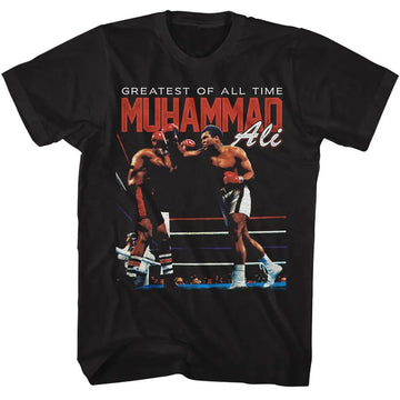 Muhammad Ali-Muhammad Ali Fight Ring-Black Adult S/S T-Shirt - Black