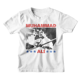 Muhammad Ali-Muhammad Ali Raising Fist-White Toddler S/S T-Shirt-4T - White
