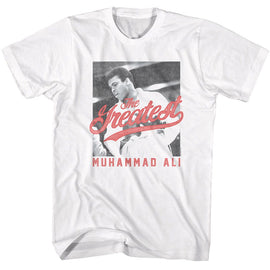 Muhammad Ali-Muhammad Ali The Greatest Bw-White Adult S/S T-Shirt - White