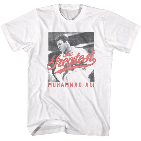 Muhammad Ali-Muhammad Ali The Greatest Bw-White Adult S/S T-Shirt - White