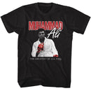 Muhammad Ali-Muhammad Ali Red Glove Stare-Black Adult S/S T-Shirt - Black