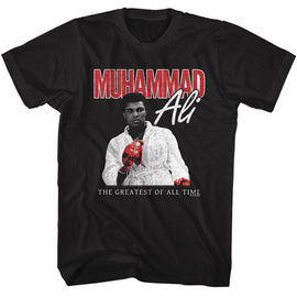 Muhammad Ali-Muhammad Ali Red Glove Stare-Black Adult S/S T-Shirt - Black
