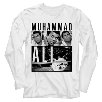 Muhammad Ali-Muhammad Ali Photos-White Adult L/S T-Shirt - White