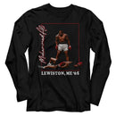 Muhammad Ali-Muhammad Ali Lewiston Me 65-Black Adult L/S T-Shirt - Black