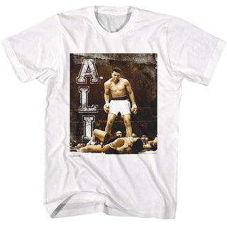 Muhammad Ali Muhammad Ali Grunge Ko Vertical Text Adult T-Shirts