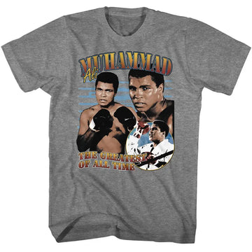 Muhammad Ali-Muhammad Ali Collage-Graphite Heather Adult S/S T-Shirt - Graphite Heather