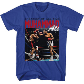 Muhammad Ali-Ali Fight Ring Light-Royal Adult S/S T-Shirt - Royal