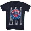 Muhammad Ali-Muhammad Ali Talli Goat-Navy Adult S/S T-Shirt - Navy