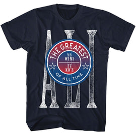 Muhammad Ali-Muhammad Ali Talli Goat-Navy Adult S/S T-Shirt - Navy