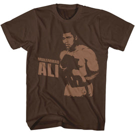 Muhammad Ali-Muhammad Ali 1 Color-Dark Chocolate Adult S/S T-Shirt - Dark Chocolate