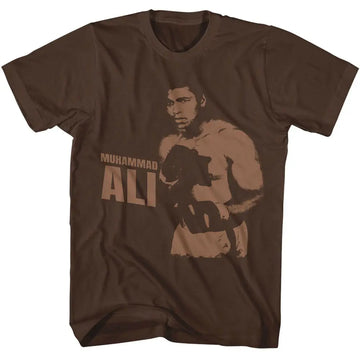 Muhammad Ali-Muhammad Ali 1 Color-Dark Chocolate Adult S/S T-Shirt - Dark Chocolate
