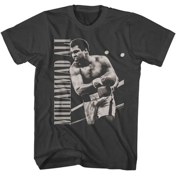 Muhammad Ali-Muhammad Ali Fight Ring-Smoke Adult S/S T-Shirt - Smoke