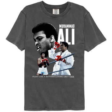 Muhammad Ali-Muhammad Ali Float Like-Pepper Comfort Color Adult S/S T-Shirt - Pepper