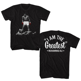 Muhammad Ali-Muhammad Ali Vs Liston Greatest F B-Black Adult S/S T-Shirt ***F&B***-S - Black