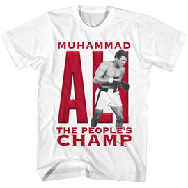 Muhammad Ali-Muhammad Ali Peoples Champ-White Adult S/S T-Shirt - White